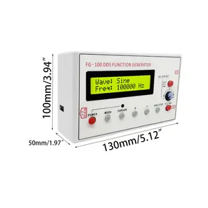 Generador de señal con función DDS, contador de frecuencia, módulo de fuente de señal de 1Hz-500KHz, seno + cuadrado + triángulo + forma de onda de diente de sierra