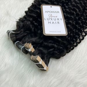 Extensiones de Cabello Natural Virgen 100% con Cinta Adhesiva, Rizado Suelto, Doble Trama - Product Image 3