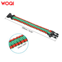 Bracelet de survie en corde de parachute en polyester tactique WOQI pour le camping et la survie en plein air