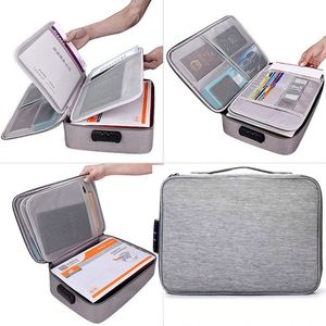 Portable Fireproof <b>A4</b> Document Bag Factory Wholesale Travel Safe Storage Lock for Important <b>Files</b> Filing Products - Product Image 2