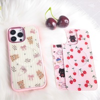 Coque de téléphone à panneau arrière magnétique remplaçable pour iphone 17 / 17pro/17promax/17air avec l'ours de poche doré