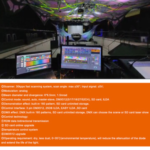 10 Wát đầy đủ màu sắc laser với 1500 Wát tuyết Máy hiển thị khiêu vũ Giấc Mơ hiệu ứng đám cưới laser và tuyết ánh sáng vàng - Product Image 4