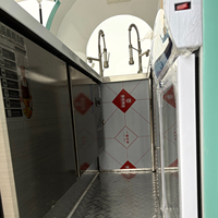 Cuisine mobile rétro au design élégant pour la restauration, remorque de concession pour les vendeurs de rue, les festivals et les entreprises de traiteur