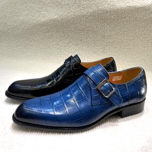 उच्च गुणवत्ता वाले प्लेड वास्तविक चमड़े के पुरुषों के भिक्षु स्ट्रैप जूते जूते जूते जूते जूते जूते - Product Image 6