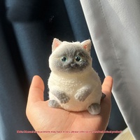 Boneka Kucing Gemuk Realistis Custom Squishy Plushie TPR Unisex Slow Rising Pereda Stres Fidget Sensorik Squeeze Crunchy Novelty