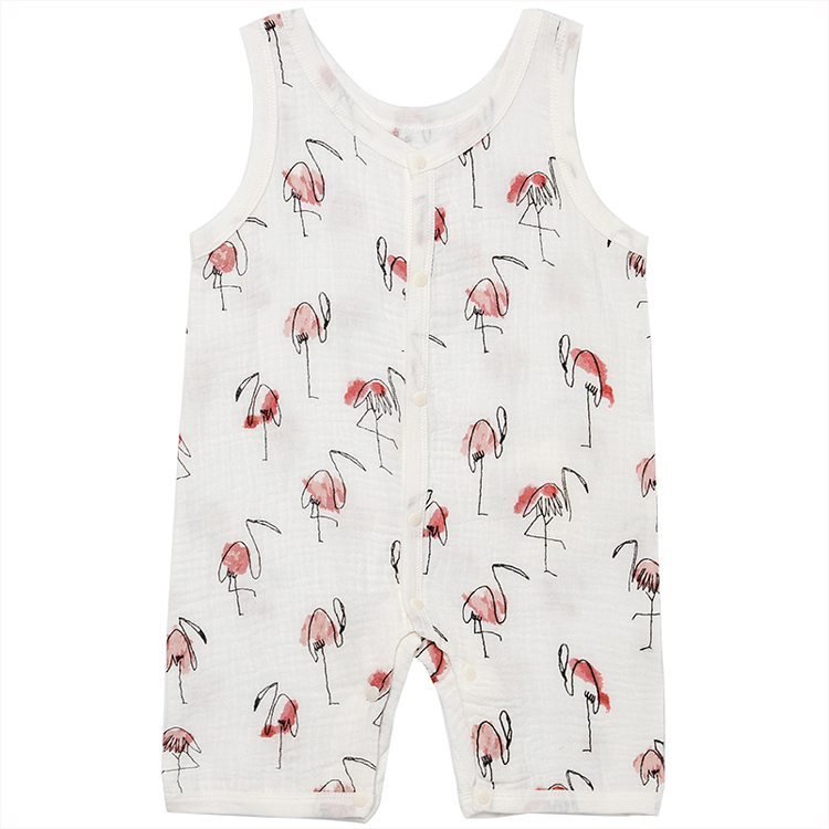 Детский хлопковый комбинезон без рукавов, с популярным принтом