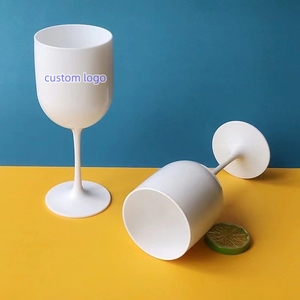 Ensemble de verres à vin en plastique PP transparent blanc et noir de 3,2 L, flûtes, gobelets, seau à glace pour champagne et vin rouge avec poignée - Product Image 3
