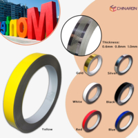 2cm brillant couleur enduit Channelume aluminium bobines rouleau bande pour la publicité LED signe 3D canal lettre