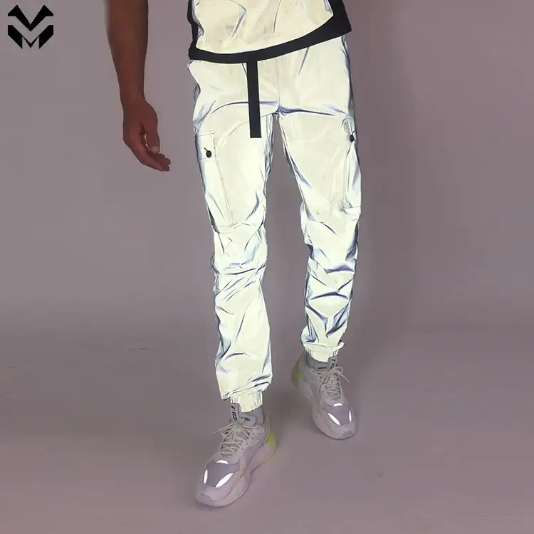 2021 New Arrivals Latest Design Men's Trousers Multi Pocket Cargo Pants Custom Streetwear Hip Hop Track Reflective Pants