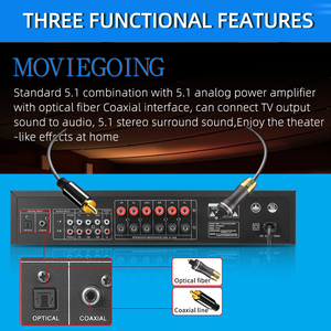 Mini 5.1 rạp hát tại nhà hệ thống âm thanh 3D Surround USB/TB/sợi/đồng trục 5.1 khuếch đại Surround kết hợp hệ thống loa vệ tinh - Product Image 4