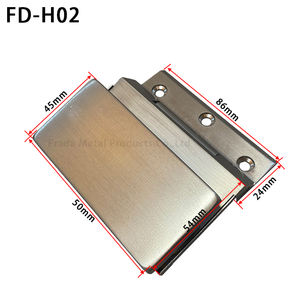 Bisagras cuadradas de puerta pivotantes de cristal con pantalla de ducha de cierre suave de pulido de acero inoxidable de 90 grados - Product Image 6