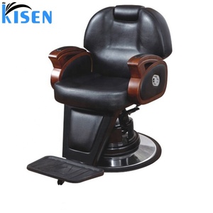 KISEN negro de buena calidad sillas de barbero peluquería Vintage salón equipo - Product Image 1
