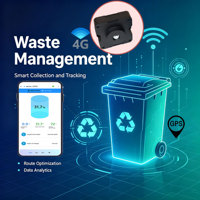 Capteur de niveau de poubelle ultrasonique sans fil 4G TLC509-4G, moniteur de niveau de remplissage intelligent pour poubelle, capteur de gestion des déchets IoT