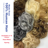Extensions de cheveux bouclés sans nœuds ni perte de cheveux, mèches, chignons, chouchous désordonnés en cheveux humains, vente en gros