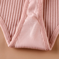 Tangas de encaje acanaladas de punto liso para mujer al por mayor, de talle bajo, sexys, cómodas, tallas grandes, lencería, bragas OEM ODM