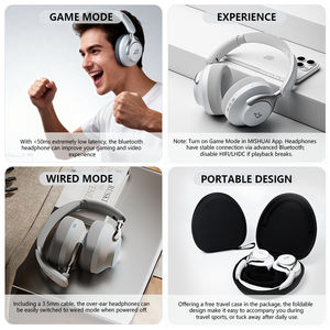 Casque audio sans fil supra-auriculaire léger et confortable avec voix HD et autonomie musicale de 146 heures - Product Image 4