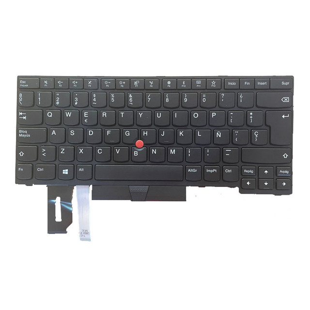 Laptop SP Spanish Keyboard computer part for Lenovo Thinkpad E480 E485 L380 L480 L490 T480s T490