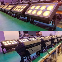 Projecteur de lavage LED 8x50W 3200K IP65 DMX512 RGBWA avec écran OLED, corps en aluminium, pour extérieur
