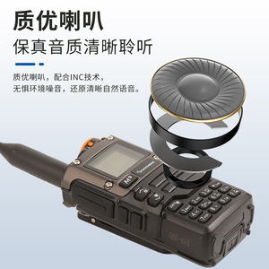 Émetteur-récepteur portable amateur Quansheng Tg-Uvk6 avec écran LCD, batterie rechargeable, prise en charge des fréquences aériennes et marines - Product Image 2