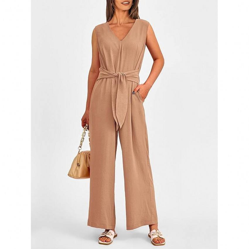Khaki Jumpsuit 2025 New Design Women's Fashion