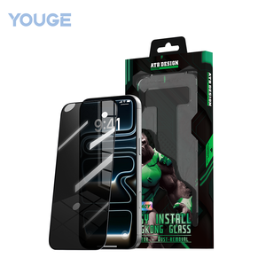 2-en-1 fácil de instalar vidrio templado Protección de Privacidad vista cristalina para <span class=keywords><strong>Iphone</strong></span> 11 12 <span class=keywords><strong>13</strong></span> 14 15 16 17pro Max - Product Image 1