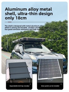 Tenda <span class=keywords><strong>da</strong></span> Tetto Rigida Pieghevole Completamente Automatica in Lega di Alluminio con Tetto Apribile Integrato per SUV - Glamping Estivo e <span class=keywords><strong>Campeggio</strong></span> - Product Image 3