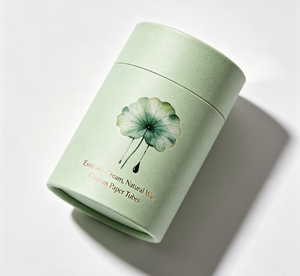Custom Paper Tube Cosmetic Packaging with Gold <b>Foil</b> Four-Color Printing Eco-Friendly Tube for Essential Cream and Beauty Product - Product Image 2