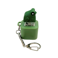 Creative Sound and Light Function Charging Frog Shaped Keychain Keycap for Custom Keycha