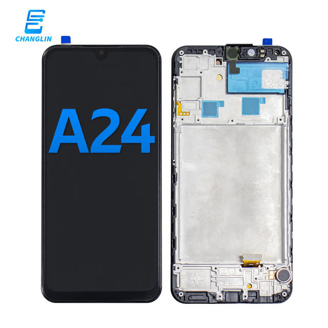 Hot Sale OLED Mobile Phone LCDs for Samsung A24 4G A245 SM-A245F SM-A245F/DS With Frame Display Touch Screen Digitizer Assembly