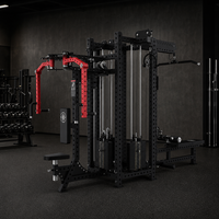 Nouvelle conception de machine de musculation commerciale 4-en-1 unisexe multi-stations pour la musculation des pectoraux, des épaules, du dos et des bras, pile de poids de 80 kg, Reyk