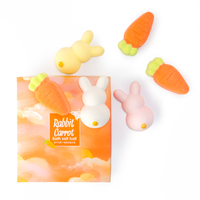 Vente en gros Coffret cadeau de bombes de bain carotte aromathérapie bio végan fait main Coffret cadeau Bombes de bain colorées pour enfants avec jouets à l'intérieur