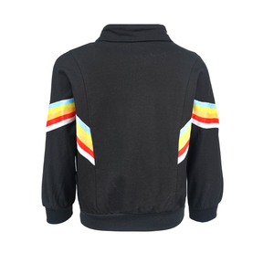 Kids Boutique Clothing Set Casual Kids Clothing Sets Track Jacket Side <strong>Pockets</strong> <strong>Full</strong> Zip Jacket Star Fringe Vibrant Rainbow - Product Image 3