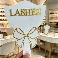 Miroir à cils portable de luxe en acrylique personnalisé pour extensions de cils