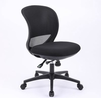 Chaise de travail pas cher sans accoudoir chaise d'ordinateur chaise de bureau en tissu sans bras