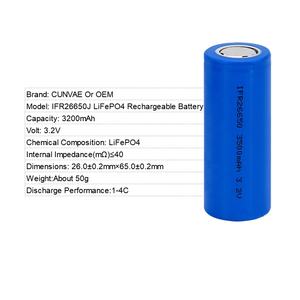 IFR26650 3.2V 3200mAh batteria Lifepo4 ricaricabile 26650 26500 22650 18500 18490 per bici elettrica/accumulo solare - Product Image 4