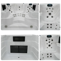 Cubierta Retráctil para Piscina Spa Exterior, Ecológica, Material Acrílico, 33 Jets