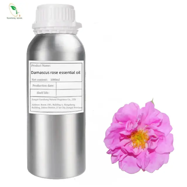 Huile essentielle de rose de Damas 10 ml Revitalisant anti-âge de la peau pour le traitement de massage Perte de poids Réduction des cernes