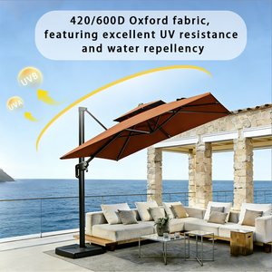 Ombrelloni da Esterno Moderni Bali Impermeabili Anti-UV con Base - Product Image 3