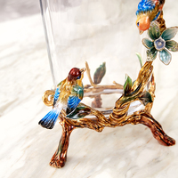 RORO décoration de maison décoration de table de luxe moderne fleur et oiseau design table en verre bureau vase à fleurs pour table à manger salon