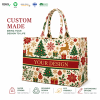 Sac fourre-tout en toile de coton écologique personnalisé à fermeture ouverte, motif floral, cadeau personnalisé, vente chaude