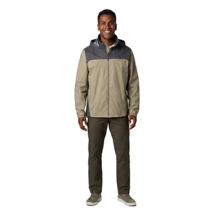 Custom <b>Men's</b> High Street Autumn Waterproof Windproof Hooded Stand Vintage Windbreaker <b>Jacket</b> Zipper Closure Canvas Fabric Casual - Product Image 1