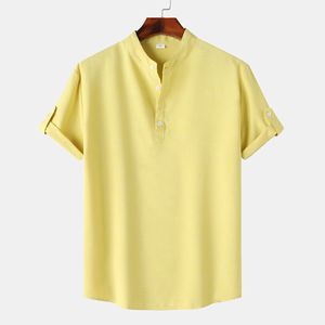 Camicia estiva da <span class=keywords><strong>uomo</strong></span> a <span class=keywords><strong>maniche</strong></span> <span class=keywords><strong>corte</strong></span> Plus Size 3XL colletto rialzato-personalizzabile all'ingrosso per il commercio estero - Product Image 6