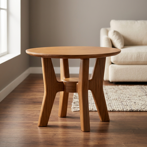 Mesa de Comedor Moderna Escandinava de Madera de Teca Sólida Ecológica con Base Escultural de Cuatro Patas para Muebles de Hogar, Apartamento, Hotel, Villa - Product Image 3
