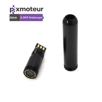 Endoscope industriel Pixmoteur 6 mm, caméra boroscope USB 2.0, module 0,3 MP, étanche, 640x480 px, 25 FPS MJPEG, 87 FOV, 6 LED