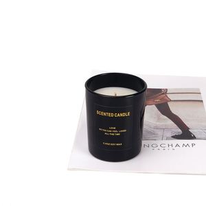 Bougie parfumée en cire de soja faite à la main dans un bocal en verre noir 5,5 oz, bougie d'aromathérapie pour la décoration de la maison - Product Image 6