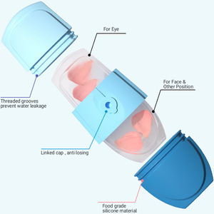 Molde de hielo de silicona para enfriamiento facial, limpiador de poros portátil con forma de corazón para el cuidado facial - Product Image 3
