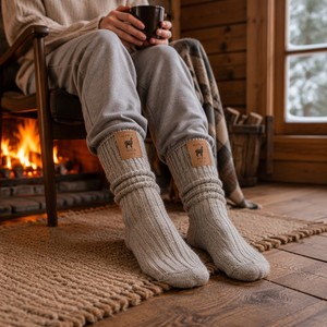 <span class=keywords><strong>Chaussettes</strong></span> de sport en laine d'alpaga pour homme, épaisses, <span class=keywords><strong>chaudes</strong></span>, respirantes, <span class=keywords><strong>chaussettes</strong></span> mi-hautes pour l'hiver, la randonnée en plein air, le <span class=keywords><strong>ski</strong></span> - Product Image 2