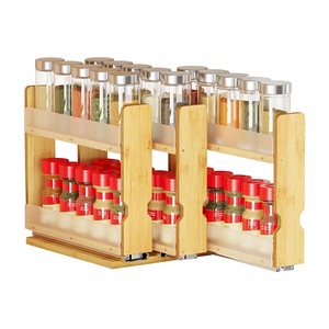 Heavy Duty Wall-Mounted Pull-Out Spice <b>Rack</b> Cabinet Organizer Double Sliding 7.6" Wide 3 Drawers (2" Wide) Modern Design - Product Image 1