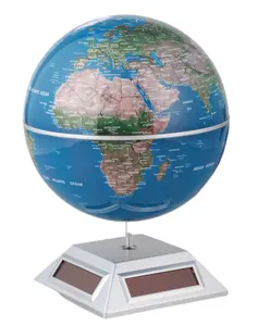 Small high quality green energy classic geography teaching resource world map solar energy solar globe