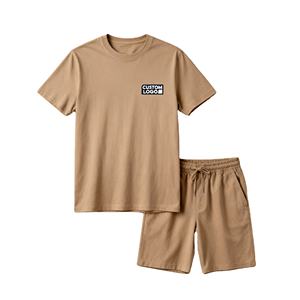 <span class=keywords><strong>Ensemble</strong></span> de t-shirts personnalisés unisexes avec logo d'équipe, 50% coton 50% polyester, logo imprimé, t-<span class=keywords><strong>shirt</strong></span> à manches courtes <span class=keywords><strong>et</strong></span> <span class=keywords><strong>short</strong></span> - Product Image 2